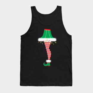 Retro Christmas Leg Lamp Elf Tank Top